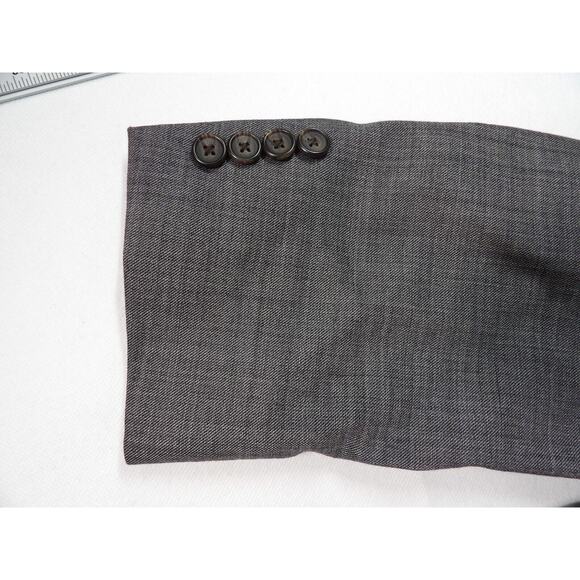 Lauren Ralph Lauren 42R Wool Blazer Grey Mens Career Sport Coat Suit Jacket - Picture 14 of 16